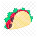 Taco Tortilla Roll Tortilla Wrap Icon