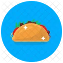 Tacos Sanduiche De Tortilla Prato Mexicano Ícone