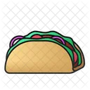 Taco Mexicano Tortilla Icono