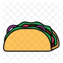 Taco Mexicano Tortilla Icono