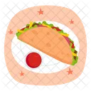 Taco Tortilla Comida Mexicana Icono