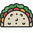 Taco Mexicano Tortilla Icono