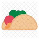 Fiesta De Celebracion De Comida Pizza Taco Burrito Icono