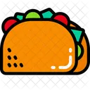 Taco Para Llevar Comer Icono