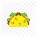 Taco Comida Rapida Comida Chatarra Icono