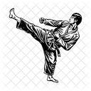 Taekwondo Kick Kampfer Kampfsport Symbol