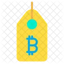 Bitcoin Tag Etikett Preisschild Symbol