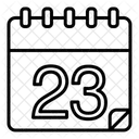 Dritter Dreiundzwanzigster Zwanzig Symbol