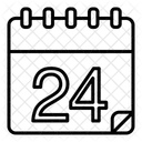 Vierundzwanzigster Kalendertag Symbol