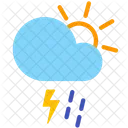 Tag Gewitter Blitz Symbol