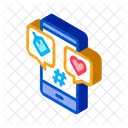 Label Phone Heart Icon