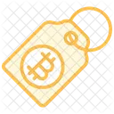 Free Tag Bitcoin Duotone Line Icon Icône