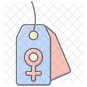 Free Tag Female Lineal Color Icon Icône