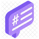 Tag Message Hash Tag Message Chat Icon