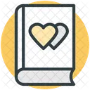 Tagebuch Herzen Schild Symbol