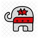 Rote Staat Tags Rot Republikaner Symbol