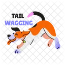Tail Wagging Dog Pet Icon