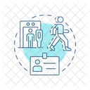 Tailgating Piggybacking Physical Security Icon