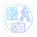 Tailgating Piggybacking Physical Security Icon