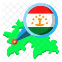Tajikistan Asia Map Icon
