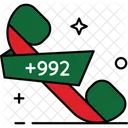 Tajikistan Country Code Phone Code Icon