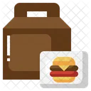 Take Away Burger Food Delivery Icon