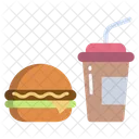 Take Away Burger Fast Food Icon