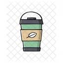 Travel Thermo Mugs In Color Reusable Cups For Hot Drinks In Doodle Style Colored Hand Drawn Set Of Tumblers With Cover Icon
