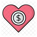 Money Love Love Heart Icon