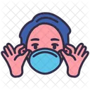 Wearing Hygienic Mask Icône