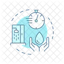 Short Shower Water Saving Icon