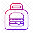 테이크어웨이 버거 배달 아이콘