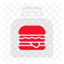 Takeaway Burger Delivery Icon