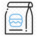 Takeout Food Delivery Burger Icon