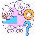 Taking gamified quizzes  Icon