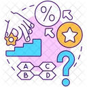 Taking gamified quizzes  Symbol