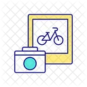 Taking picture of bicycle  Icon