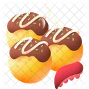 Takoyaki Comida Japones Ícone