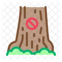 Prohibido La Tala Arbol Icono