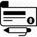Talao De Cheques Cheque Bancario Cheque De Pagamento Ícone