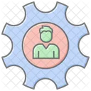 Talentmanagement Lineares Farbsymbol Icon