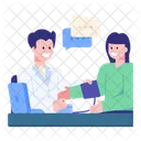 Doctor Patient Talk Doctor Patient Discussion Talk With Patient Icon