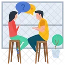 Talking Each Other Gossips Consultation Icon