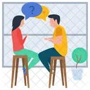 Talking Each Other Gossips Consultation Icon