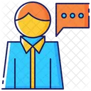 Talking Message Male Icon