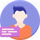Talking Communication Man Icon