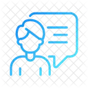 Talking Chat Man Icon