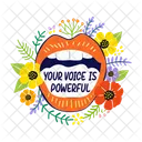 Talking Mouth Flowers Empowerment Icon