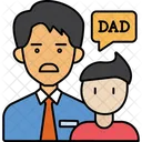 Talking To Dad Talking To Father Dad Message Icon