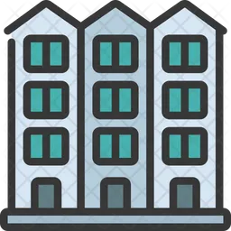 Tall Houses Buildings  Icon